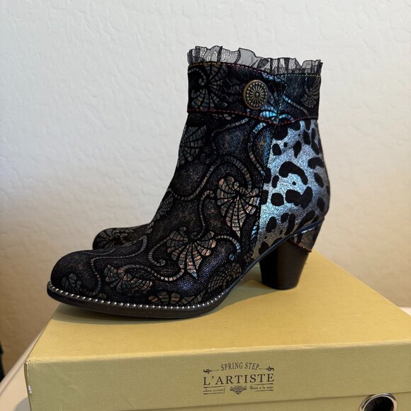 Women's L"ARTISTE Ankle Boots Size 37 (US 6.5) stunning - Picture 12 of 13